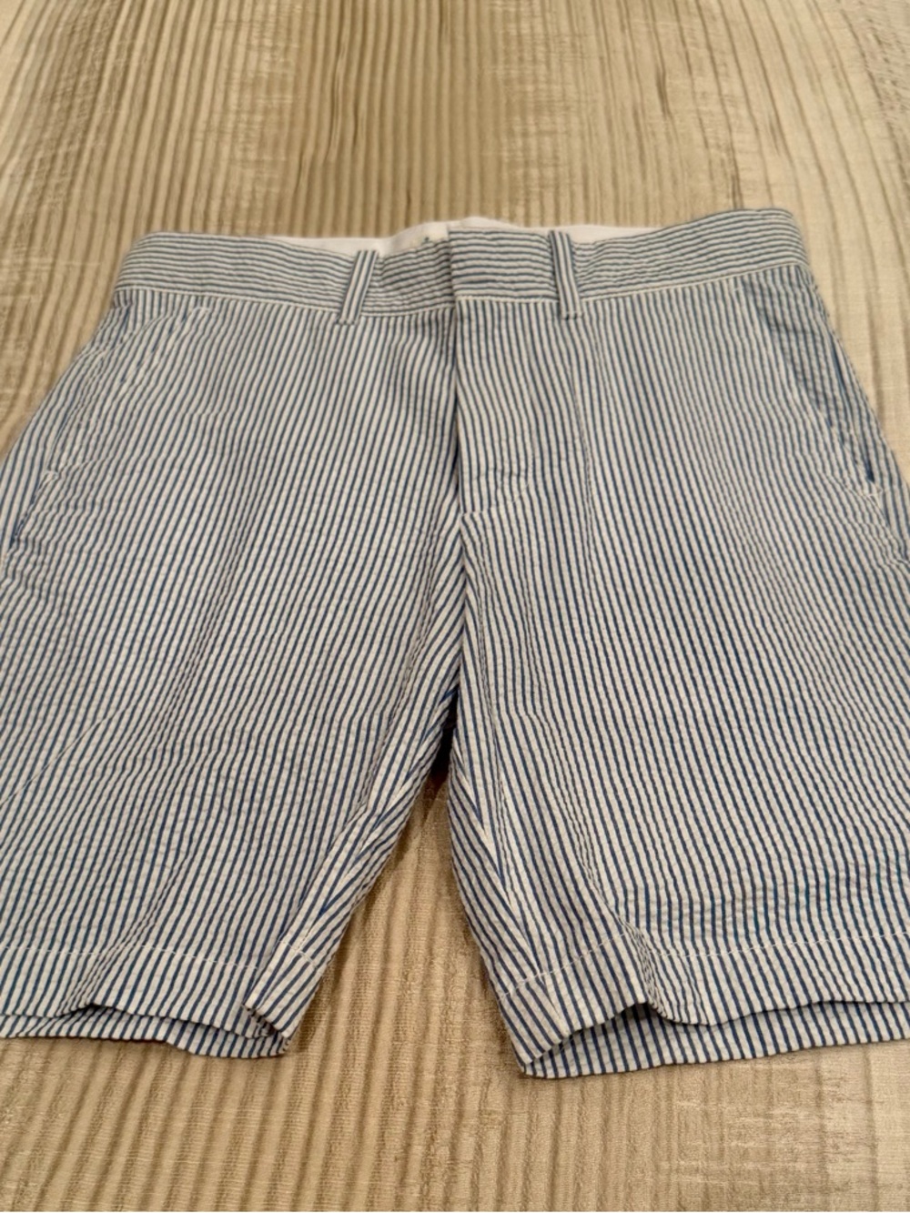 Crewcuts Navy and White Seersucker Shorts
